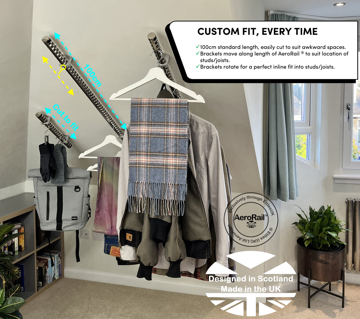 AeroRail®: Footprint Edition, 1 metre length.