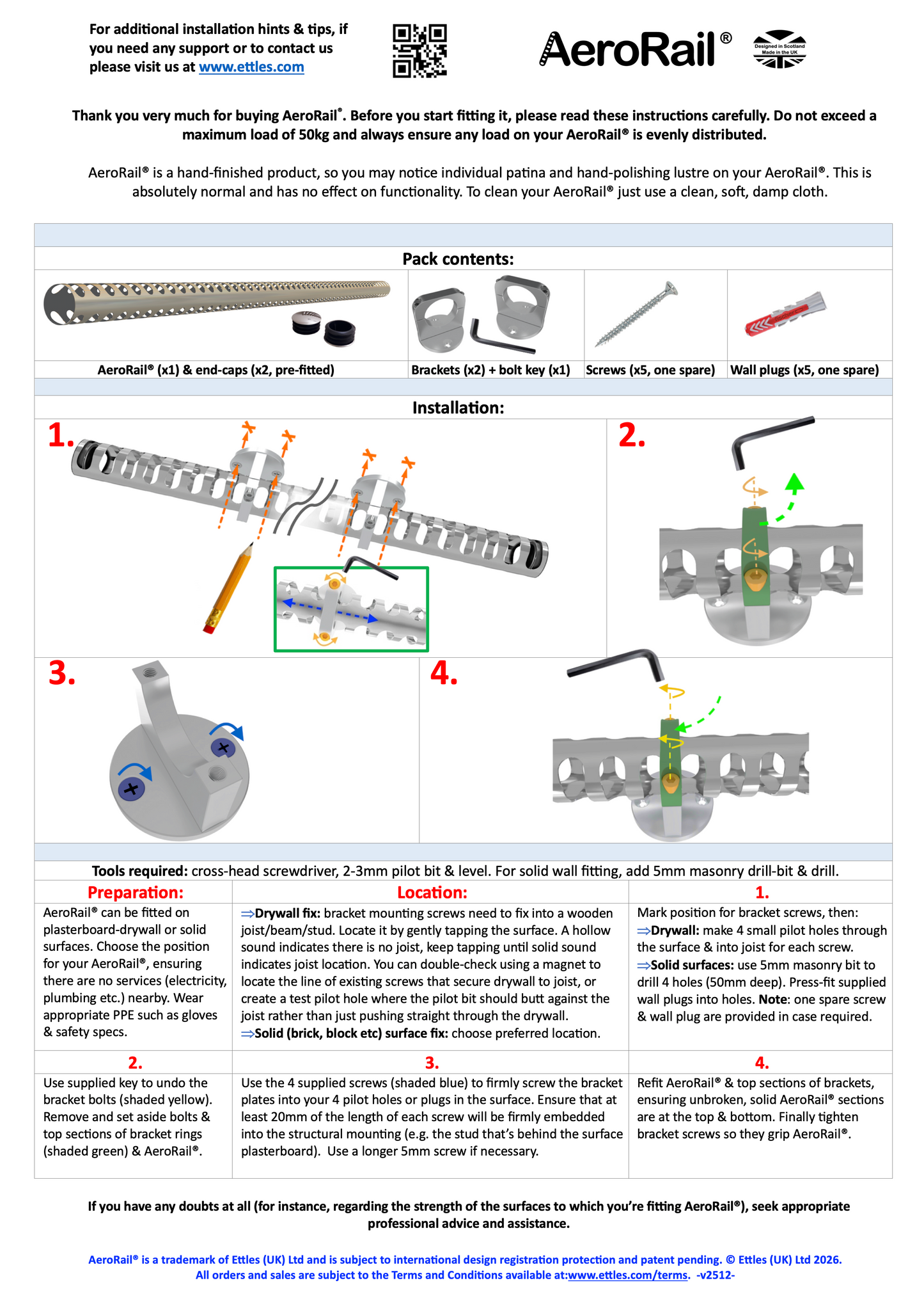 AeroRail installation instructions & user guide