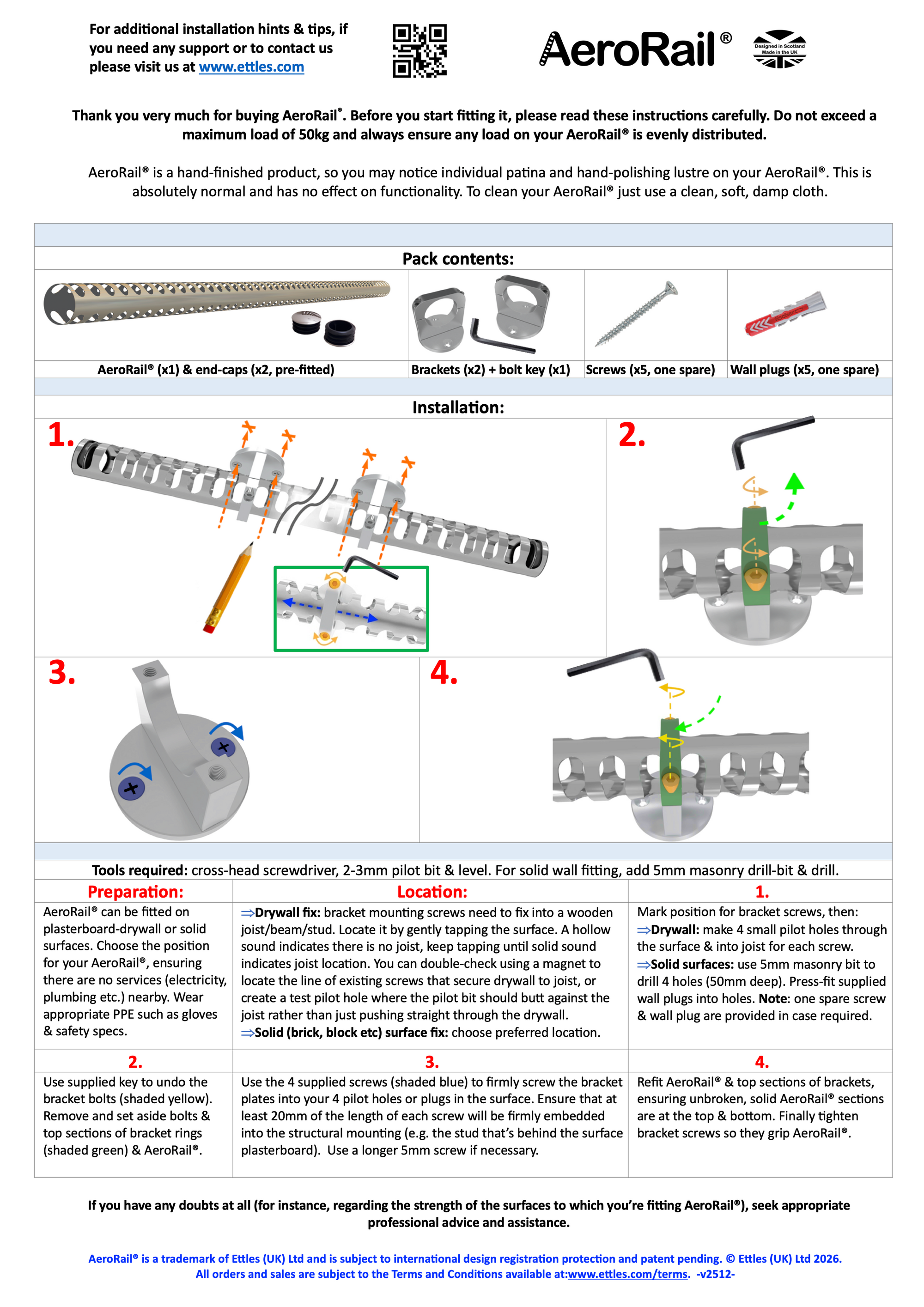 AeroRail installation instructions & user guide